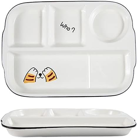 Geteilte Speiseteller, Rechteckiger Geteilter Teller Für Erwachsene Diätteller Zur Gewichtsreduktion Für Frauen, B-Pattern Geteilte Speiseteller, Rechteckiger Geteilter Teller Für Erwachsene Diätteller Zur Gewichtsreduktion Für Frauen, B-Pattern von Generic