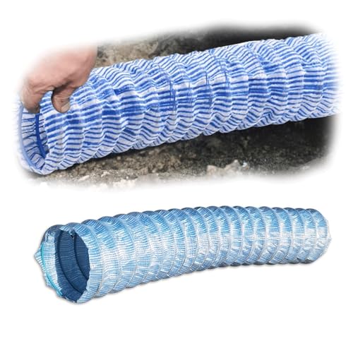 Gewelltes, perforiertes Abflussrohr for den unterirdischen Einsatz – Größen 2", 3", 4", 6", ideal for die Hofentwässerung und den Fundamentschutz(10cm/4",L10ft/3m) von Generic
