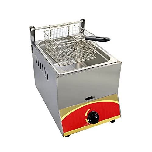 Gewerbliche Fritteuse Edelstahlgas - Große Kapazität für zu Hause und für den Gebrauch - Leicht zu reinigende, einstellbare Feuerkraft - Abnehmbarer Korb und Deckel - Arbeitsplattenfett Gewerbliche Fritteuse Edelstahlgas - Große Kapazität für zu Hause und für den Gebrauch - Leicht zu reinigende, einstellbare Feuerkraft - Abnehmbarer Korb und Deckel - Arbeitsplattenfett von Generic