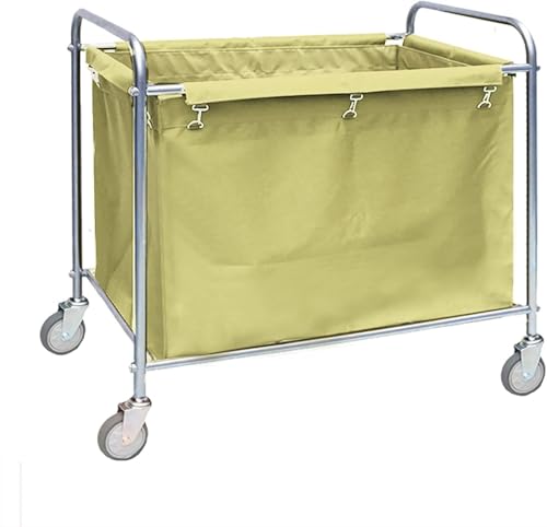 Gewerblicher Wäschewagen Mit Rädern, 10 Scheffel Großer Wäschewagen, Hochleistungs-wäschekörbe Aus Edelstahl Wäschekörbe Mit Abnehmbarem Liner-Beutel, Yellow, 35x35x22 inch Gewerblicher Wäschewagen Mit Rädern, 10 Scheffel Großer Wäschewagen, Hochleistungs-wäschekörbe Aus Edelstahl Wäschekörbe Mit Abnehmbarem Liner-Beutel, Yellow, 35x35x22 inch von Generic