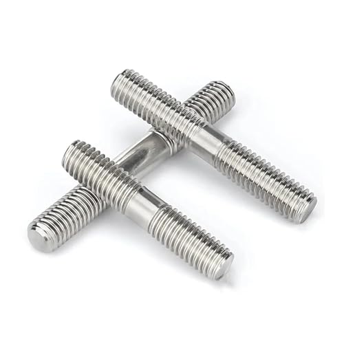 Gewindebolzen Doppelte Endstangen M6 M8 M10 304edelstahl Bolzen Srod Bolzen Gewindelänge 25mm-250mm Gb901 Schraube Stange Zahnstab, One Color, M10x190 1pcs von Generic