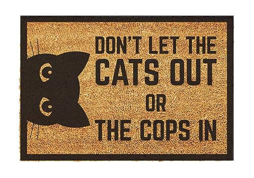 Giftstory Kokosmatte Fußmatte Kokos Cats & COPS für Innen und Außen 60x40 Fussmatte Haustür - Willkommen Doormat Mat Lustig Türmatte - Geschenk Gift Gadget Giftstory Kokosmatte Fußmatte Kokos Cats & COPS für Innen und Außen 60x40 Fussmatte Haustür - Willkommen Doormat Mat Lustig Türmatte - Geschenk Gift Gadget von Generic