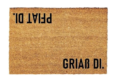 Giftstory Kokosmatte Fußmatte Kokos Griaß di Pfiat di. für Innen und Außen 60x40 Fussmatte Haustür - Willkommen Doormat Mat Lustig Türmatte - Geschenk Gift Gadget Giftstory Kokosmatte Fußmatte Kokos Griaß di Pfiat di. für Innen und Außen 60x40 Fussmatte Haustür - Willkommen Doormat Mat Lustig Türmatte - Geschenk Gift Gadget von Generic
