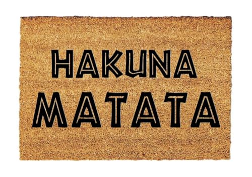 Giftstory Kokosmatte Fußmatte Kokos Hakuna Matata für Innen und Außen 60x40 Fussmatte Haustür - Willkommen Doormat Mat Lustig Türmatte - Geschenk Gift Gadget Giftstory Kokosmatte Fußmatte Kokos Hakuna Matata für Innen und Außen 60x40 Fussmatte Haustür - Willkommen Doormat Mat Lustig Türmatte - Geschenk Gift Gadget von Generic