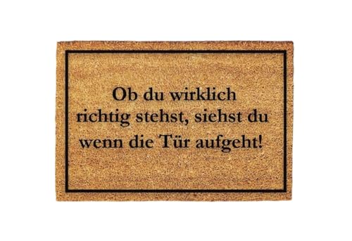 Giftstory Kokosmatte Fußmatte Kokos Ob du wirklich richtig stehst für Innen und Außen 60x40 Fussmatte Haustür - Willkommen Doormat Mat Lustig Türmatte - Geschenk Gift Gadget Giftstory Kokosmatte Fußmatte Kokos Ob du wirklich richtig stehst für Innen und Außen 60x40 Fussmatte Haustür - Willkommen Doormat Mat Lustig Türmatte - Geschenk Gift Gadget von Generic