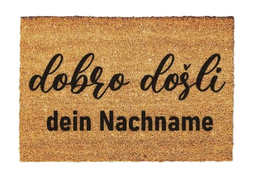 Giftstory Kokosmatte Fußmatte Kokos Personalisierte Dobro Došli für Innen und Außen 60x40 Fussmatte Haustür - Willkommen Doormat Mat Lustig Türmatte - Geschenk Gift Gadget Giftstory Kokosmatte Fußmatte Kokos Personalisierte Dobro Došli für Innen und Außen 60x40 Fussmatte Haustür - Willkommen Doormat Mat Lustig Türmatte - Geschenk Gift Gadget von Generic