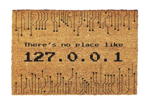 Giftstory Kokosmatte Fußmatte Kokos There's No Place Like 127.0.0.1 Geek für Innen und Außen 80x50 Fussmatte Haustür - Willkommen Doormat Mat Lustig Türmatte - Geschenk Gift Gadget Giftstory Kokosmatte Fußmatte Kokos There's No Place Like 127.0.0.1 Geek für Innen und Außen 80x50 Fussmatte Haustür - Willkommen Doormat Mat Lustig Türmatte - Geschenk Gift Gadget von Generic