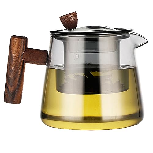Glas-Teekanne, Tee-Wasser-Trennung, Teekanne, hochtemperaturbeständig, elektrischer Keramikherd, Teebereiter, Tee-Set, 750 ml(B) von Generic