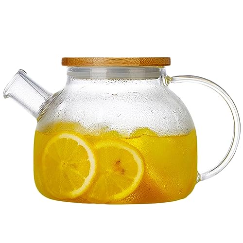 Glas-Teekanne, beständig gegen hohe Temperaturen, Tee-Wasser-Trennung, Teekanne, transparenter Wasserkocher(1000ml) von Generic