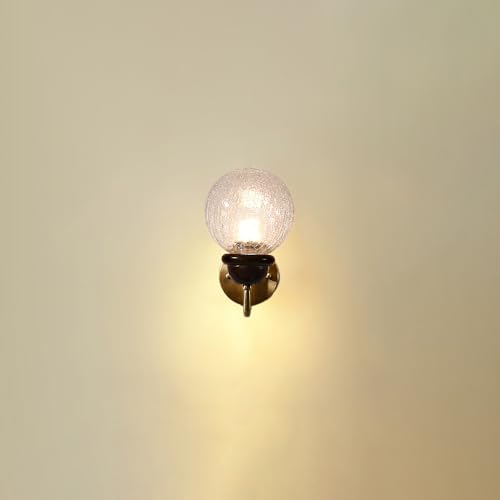 Glas-Wandleuchten Schlafzimmer Nachttisch-Ambiente-Wandlampe Amerikanischer Vintage-Stil Vollmessing-Flurgang-Beleuchtungskörper Arbeitszimmer Teestube Esszimmer Wohnzimmer TV-Hintergrund-Wa von Generic