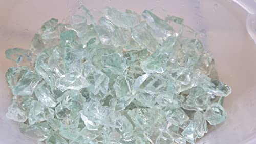 Glassplitt Glasbruch Glassteine Glas Splitt Deko10-30 mm 2kg Deko Glassteine blau Tischdekoration Streudeko Deko Vasen (1-2, Weiß) von Generic