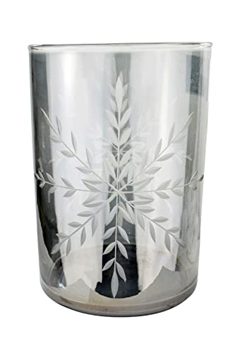 Glaswindlicht Schneeflocke grau | Windlicht Glas Teelichthalter | 15,5x10 cm Glaswindlicht Schneeflocke grau | Windlicht Glas Teelichthalter | 15,5x10 cm von Generic