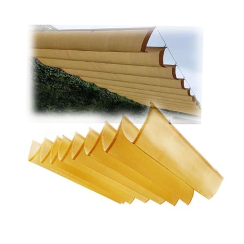 Gleitwellen-Sonnensegel,U-förmiger Wellen-Sonnenschutz, mit Montagesatz,Anpassbar, for Pergola, Terrasse, Garten, Deck((WxL)0.9x12m) von Generic