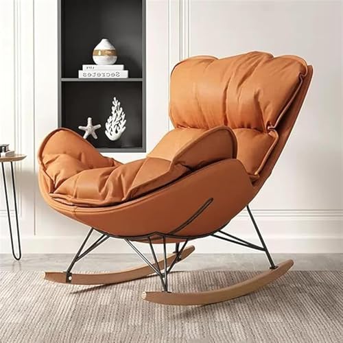 Glider Schaukelstuhl Akzentstühle Gepolsterter Schaukelstuhl, Tech Cloth Lounge Freizeitsofa Stühle, Mit Massivholzgestell Für Wohnzimmer Schlafzimmer Büro, Orange, One Size Glider Schaukelstuhl Akzentstühle Gepolsterter Schaukelstuhl, Tech Cloth Lounge Freizeitsofa Stühle, Mit Massivholzgestell Für Wohnzimmer Schlafzimmer Büro, Orange, One Size von Generic
