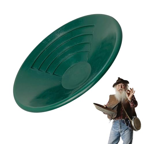 Goldwasch-Tablett – Gold-Sand-Siebplatte, Sieb, Goldwaschbecken, manuelles Goldwaschwerkzeug, 26 cm Breite, Entdeckungsmelder für von Generic