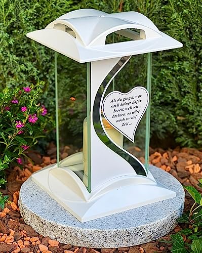 Grablampe Laterne mit Text - Als du gingst, war noch keiner dafür bereit... - Grablicht Kerze Grabkerze Grabdekoration 27 cm H. Grabschmuck Neue Model incl. Kerze ohne Sockel Grablampe Laterne mit Text - Als du gingst, war noch keiner dafür bereit... - Grablicht Kerze Grabkerze Grabdekoration 27 cm H. Grabschmuck Neue Model incl. Kerze ohne Sockel von Generic