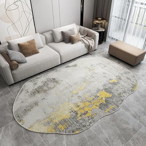 Grau Distressed Zeitgenössische Moderne Area Teppich Für Wohnzimmer Schlafzimmer Esszimmer Home Office Küche Runner Teppich(Apricot Yellow,200x300cm) von Generic