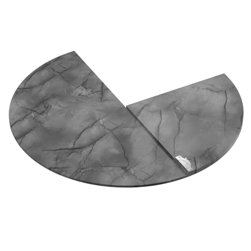 Grau Großer Runder Klapptisch Holz Durchmesser Platzsparender Gartentisch Klappbar wasserdichte ohne Beine für Familienfeiern Bankette(120cm) von Generic