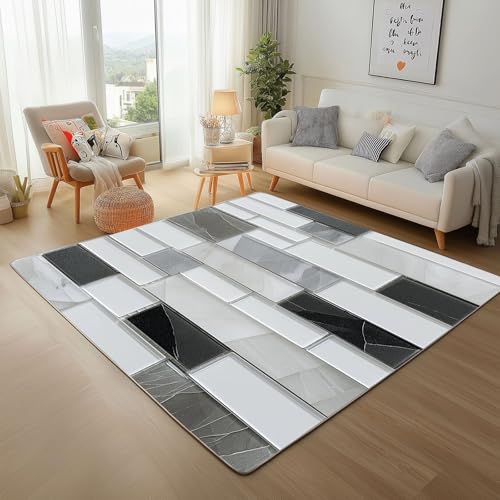 Grauer Shabby-Chic-Marmor Waschbarer Teppich Wohnzimmer 60x110cm Marmor-Wandfliesen Rugs for Living Room Weich rutschfest Tepich Kurzflor Schlafzimmer Esszimmer Teppiche Büro Grauer Shabby-Chic-Marmor Waschbarer Teppich Wohnzimmer 60x110cm Marmor-Wandfliesen Rugs for Living Room Weich rutschfest Tepich Kurzflor Schlafzimmer Esszimmer Teppiche Büro von Generic