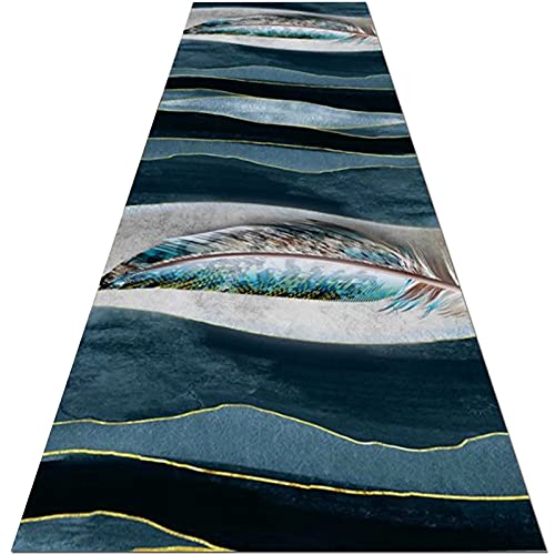 Green Blue Gold Modern Hallway Runner Rug for Entryway Kitchen Hall Corridor Stairs Available in Various Widths 80×250cm/2.6ft×8.2ft Green Blue Gold Modern Hallway Runner Rug for Entryway Kitchen Hall Corridor Stairs Available in Various Widths 80×250cm/2.6ft×8.2ft von Generic