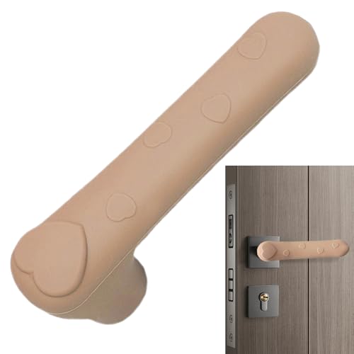 Griffabdeckung aus Silikon, Sicherheitsabdeckung für Türgriff - Kindersicherung mit Herzmuster für Küche Badezimmer flache quadratische Griffe Griffabdeckung aus Silikon, Sicherheitsabdeckung für Türgriff - Kindersicherung mit Herzmuster für Küche Badezimmer flache quadratische Griffe von Generic