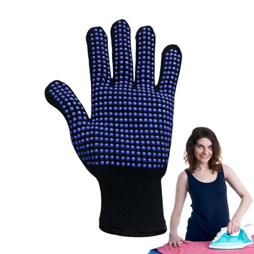 Grillhandschuhe – Hitzebeständige Grillhandschuhe, waschbare Ofenhandschuhe | Multifunktionale feuerfeste Küchenhandschuhe aus Baumwolle, Topfhandschuhe von Generic