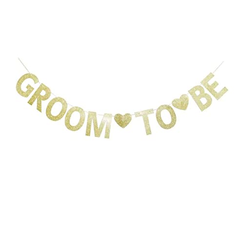 Groom to Be Gold Glitter Party Banner, Papierschild für Hochzeit/Junggesellenabschied/Verlobung/Brautdusche Party Dekoration Supplies von Generic