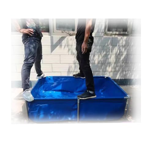 Große Flexible Fischteichfolie，Flexible, wasserdichte Fischteichfolie aus PVC-Canvas，Nicht mit Rahmen,für Wasserspeicherung, Fischzucht, Hydrokultur(6x5m) von Generic