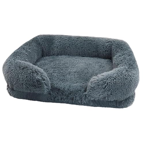 Große Hundebetten – Hundebett aus Plüsch, bequemes Katzennest | Orthopädisches Schlafsofa für Haustiere mit abnehmbarem Bezug, waschbar, weich und flauschig von Generic