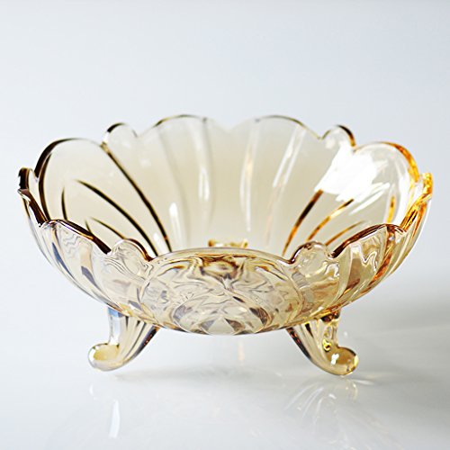 Große Obstschale Aus Kristallglas Im Europäischen Stil Modern Kreative Salatschüssel Home Trockenfrüchte Süßigkeiten, Gold Große Obstschale Aus Kristallglas Im Europäischen Stil Modern Kreative Salatschüssel Home Trockenfrüchte Süßigkeiten, Gold von Generic