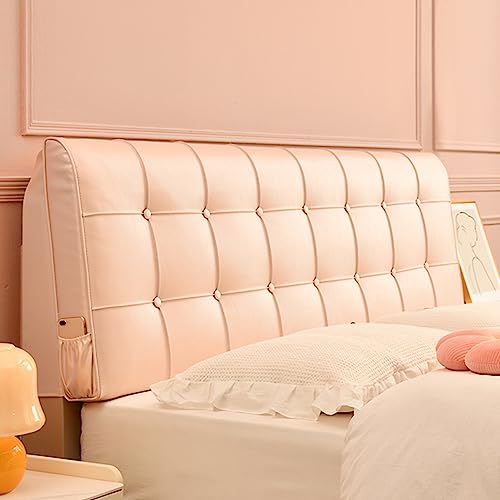 Große gepolsterte gefälschte leder wandkissen kopfteil kissen für tagesbett schlafzimmer erker verwendung rosa 200cm/king size Große gepolsterte gefälschte leder wandkissen kopfteil kissen für tagesbett schlafzimmer erker verwendung rosa 200cm/king size von Generic