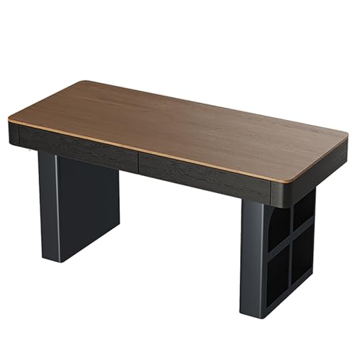 Großer Büroschreibtisch im Landhausstil, Computertisch aus Holz mit Schublade, moderner Chefschreibtisch, Rednerpult, Konferenztisch, Arbeitstisch(100cm/39.37in) von Generic