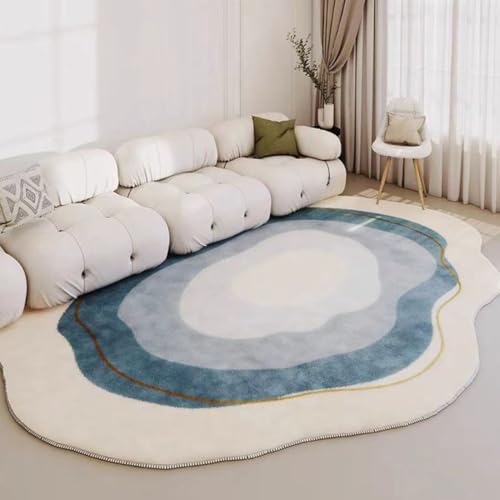 Großer Flächenteppich, Waschbarer Teppich Für Das Wohnzimmer, Moderner Geometrischer Teppich Für Das Bett, Schlafzimmer, Esszimmer, Büro, Bodenmatte Für Den Innenbereich(Pattern D,80x200cm) von Generic