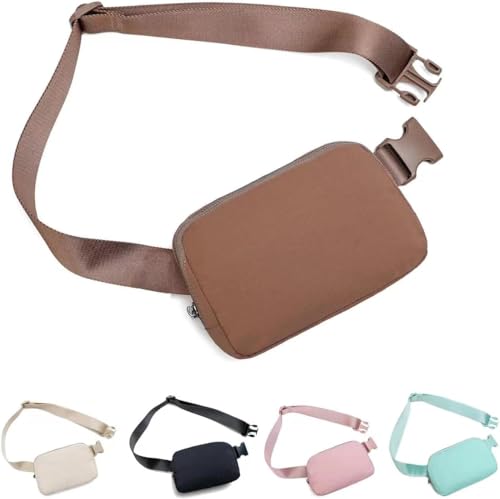 Gürteltasche Gürteltasche Gürteltasche Crossbody Gürteltasche Für Damen Und Herren Mit Extender-Gurt Kleine Gürteltasche Für Reisen Workout Laufen Wandern, Brown von Generic