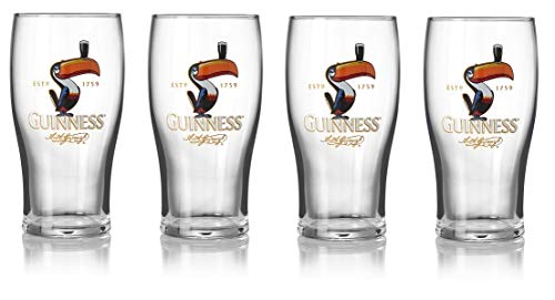 Guinness Tukan-Gläser, offizielles Lizenzprodukt, 4 Stück von Generic