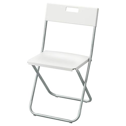 Gunde Klappstuhl aus verzinktem Stahl, Sitz aus Polypropylen (Farbe: Weiß) von Generic