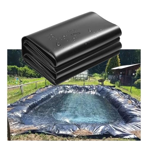 HDPE-Folie for Fischteiche, 1–15 m Länge, 6 Mil, wasserdichte Teichfolien for Außenteiche, Gartenbrunnen, Wasserfall, Koi-Teiche(3x7.5m) von Generic