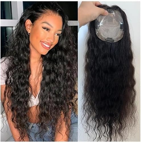 Haar-Topper Für Frauen 8-22 Zoll Lose Welle Echthaar-Topper 12 * 13cm Atmungsaktive Seidenbasis Topper Für Frauen 150% Dichte Europäisches Reines Haar Welliges Lockiges Haarteil, One Color, 22 inches Haar-Topper Für Frauen 8-22 Zoll Lose Welle Echthaar-Topper 12 * 13cm Atmungsaktive Seidenbasis Topper Für Frauen 150% Dichte Europäisches Reines Haar Welliges Lockiges Haarteil, One Color, 22 inches von Generic
