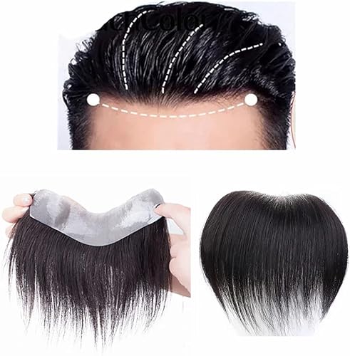 Haaransatz Toupets Für Männer 100% Echthaar 1,5x7inch Frontales Haarteil Dünne Haut Basis V-Form Stirn Haaransatz Nahtlos Transparent Pu Herren Haaransatz Topper 4x18cm, Black Haaransatz Toupets Für Männer 100% Echthaar 1,5x7inch Frontales Haarteil Dünne Haut Basis V-Form Stirn Haaransatz Nahtlos Transparent Pu Herren Haaransatz Topper 4x18cm, Black von Generic