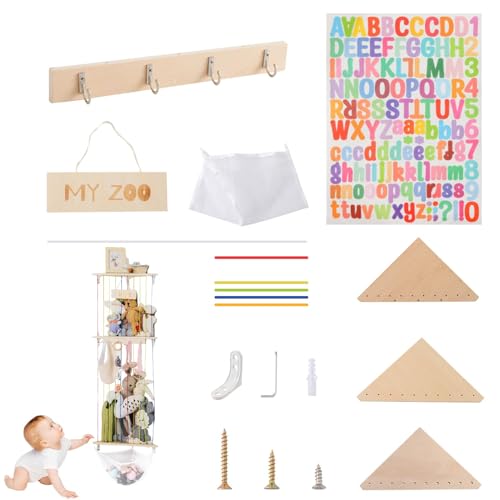 Hängende Regale für das Kinderzimmer - Bücherregal für Kinder an der Wand befestigt, Wandregal aus Holz für den Kindergarten | Bücherregal Organizer für die Einrichtung von Hängende Regale für das Kinderzimmer - Bücherregal für Kinder an der Wand befestigt, Wandregal aus Holz für den Kindergarten | Bücherregal Organizer für die Einrichtung von von Generic