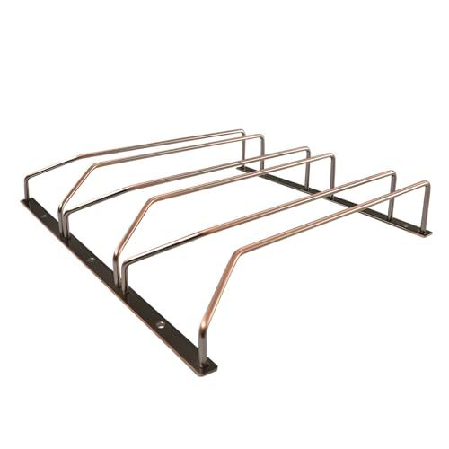 Hängendes Weinglasregal unter Schrank, rustikaler Bronze-Weinglashalter, 2/3 Schiene, Weingläser Halter Aufhängen für Küche, Bar(32.2x22.5cm) von Generic