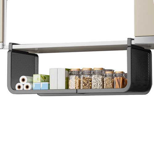 Hängeregal unter dem Schrank, Hängeregal für Küche, ausziehbare Küchenaufbewahrung für Utensilien und Gewürze, Hängekorb Hängeregal unter dem Schrank, Hängeregal für Küche, ausziehbare Küchenaufbewahrung für Utensilien und Gewürze, Hängekorb von Generic