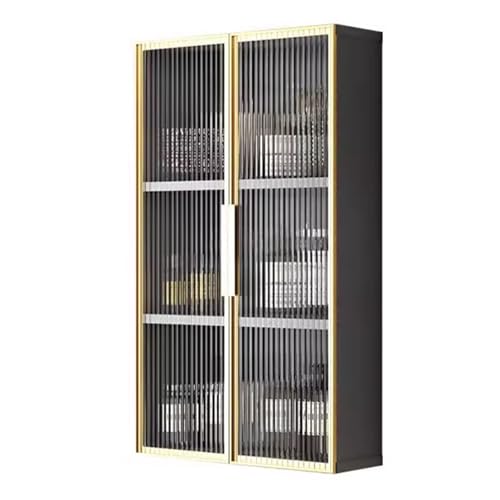 Hängeschrank Schlafzimmer Bad Schrank Hängend Keine Bohrlöcher Erforderlich mit Schranktür mit Griff Open Compartment Geeignet für Badezimmer und Wohnzimmer(D,50 * 22 * 75cm) von Generic