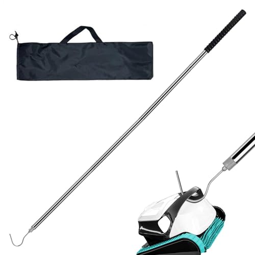 Haken für Poolroboter-Staubsauger, Greifhaken für Poolsauger,Poolzubehör Haken mit Teleskopstange - Greif-Zubehör-Rückholwerkzeug für Fitnessstudio, Garten von Generic
