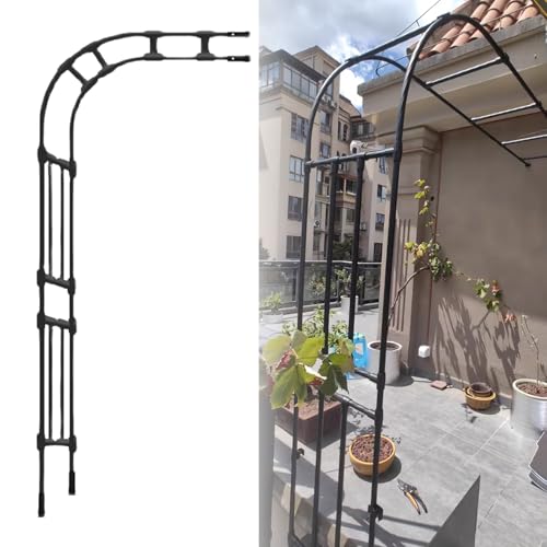 Halbbogen Kletterpflanzen Rankhilfe Rosenhalbbogen, Robuster Gartenlaube, Halbseitiger Garten Pflanzen Rankhilfen,180 * 240 * 40 cm von Generic