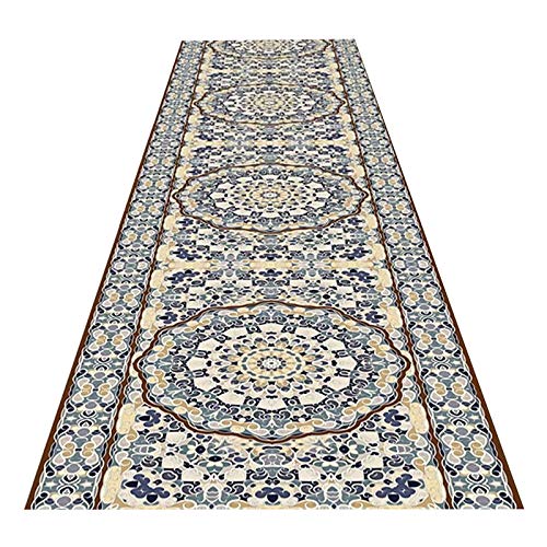 Halle Teppich, Anti-Skid Low Profile Stapel Indoor Area Teppiche Bordered Design Vintage Style Für Home Balkon Dekoration, Benutzerdefinierte Länge/a/80X100Cm Halle Teppich, Anti-Skid Low Profile Stapel Indoor Area Teppiche Bordered Design Vintage Style Für Home Balkon Dekoration, Benutzerdefinierte Länge/a/80X100Cm von Generic