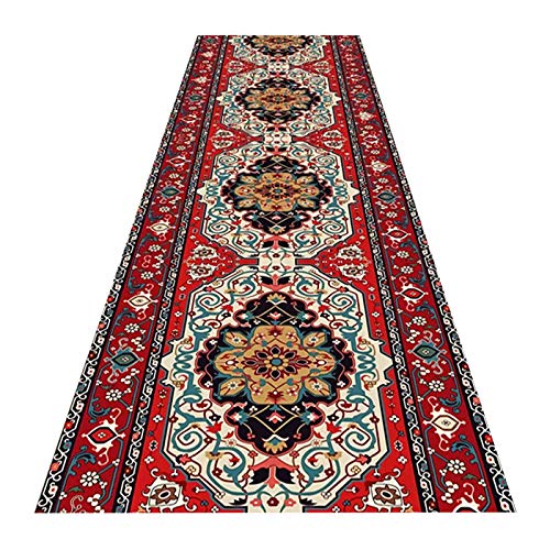 Halle Teppich, Vintage-Stil Rote Lange Fläche Teppiche Bordered Design Anti-Skid Gummi Backing Für Schlafzimmer Wohnzimmer Verwendet, Benutzerdefinierte Länge/a/60X500Cm Halle Teppich, Vintage-Stil Rote Lange Fläche Teppiche Bordered Design Anti-Skid Gummi Backing Für Schlafzimmer Wohnzimmer Verwendet, Benutzerdefinierte Länge/a/60X500Cm von Generic