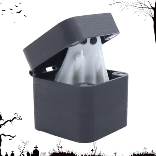 Halloween Geisterfigur,Spaß Geist In Schublade Zu Angst - Kleine Horrorfiguren Für Bücherregal Kamintisch Halloween Dekoration von Generic