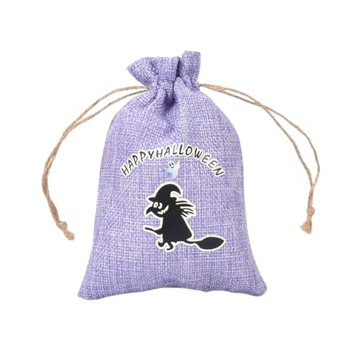 Halloween Kordelzug Taschen Bunte Sackleinen Candy Beutel Für Schmuck Lagerung Party Snh494 (Light Purple, 15x10cm) von Generic