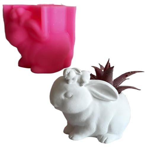 Halloween-Silikonformen – Tier-Silikonformen, Blumentopf, Kerze, wiederverwendbar, Schnellentriegelung, Harzformen, antihaftbeschichtet, Seifenformen für Bastelarbeiten von Generic